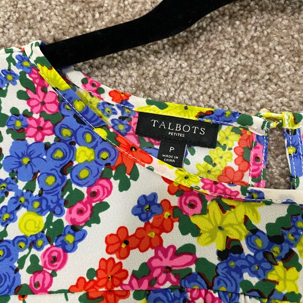 Talbot’s Colorful Floral Top - Picture 4 of 5